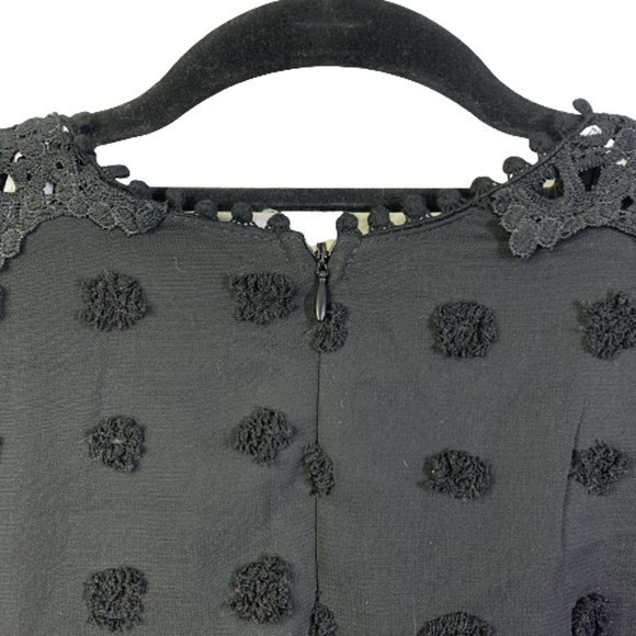 LULUS Black Puff Polka-Dot Lace A-Line Dress - Picture 5 of 10